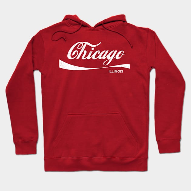 Chicago / Retro Faded Style Design Hoodie by DankFutura